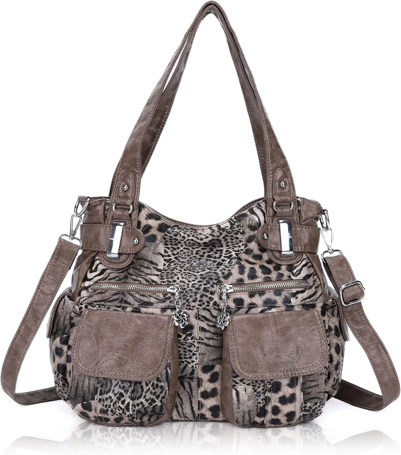 Purses and Handbags Women Tote Shoulder Top Handle Satchel Hobo Bags Fashion Washed Leather Purse
