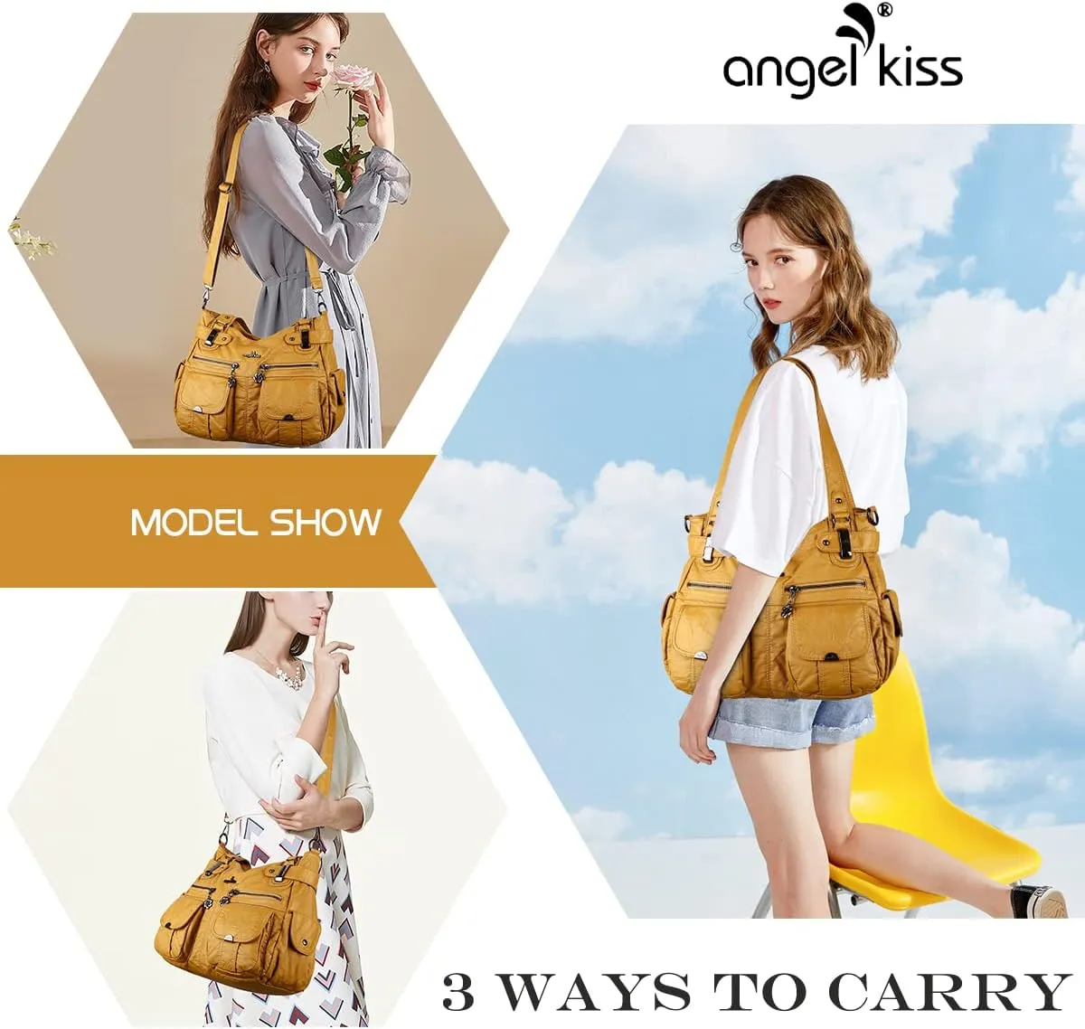 Purses and Handbags Women Tote Shoulder Top Handle Satchel Hobo Bags Fashion Washed Leather Purse