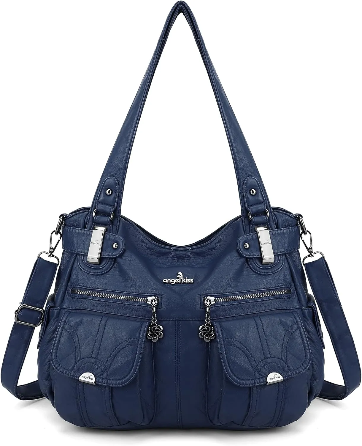 Purses and Handbags Women Tote Shoulder Top Handle Satchel Hobo Bags Fashion Washed Leather Purse