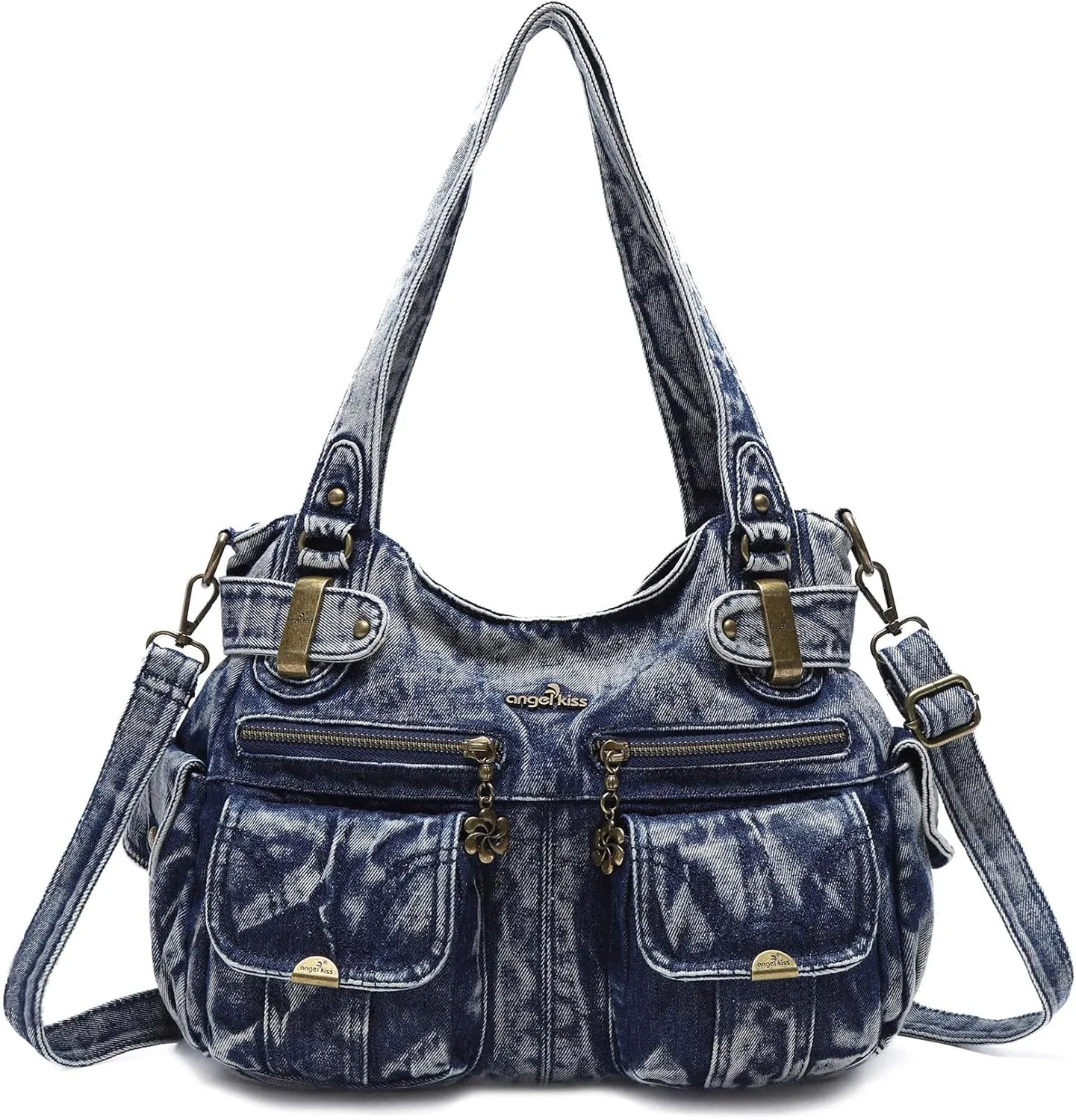 Purses and Handbags Women Tote Shoulder Top Handle Satchel Hobo Bags Fashion Washed Leather Purse