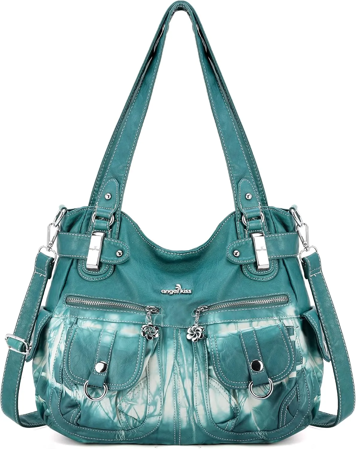 Purses and Handbags Women Tote Shoulder Top Handle Satchel Hobo Bags Fashion Washed Leather Purse
