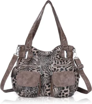Purses and Handbags Women Tote Shoulder Top Handle Satchel Hobo Bags Fashion Washed Leather Purse