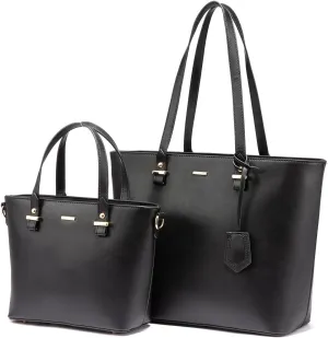 Purses for Women Classic Shoulder Tote Satchel Hobo Bags 3pcs Handbags Gift for Her Brown