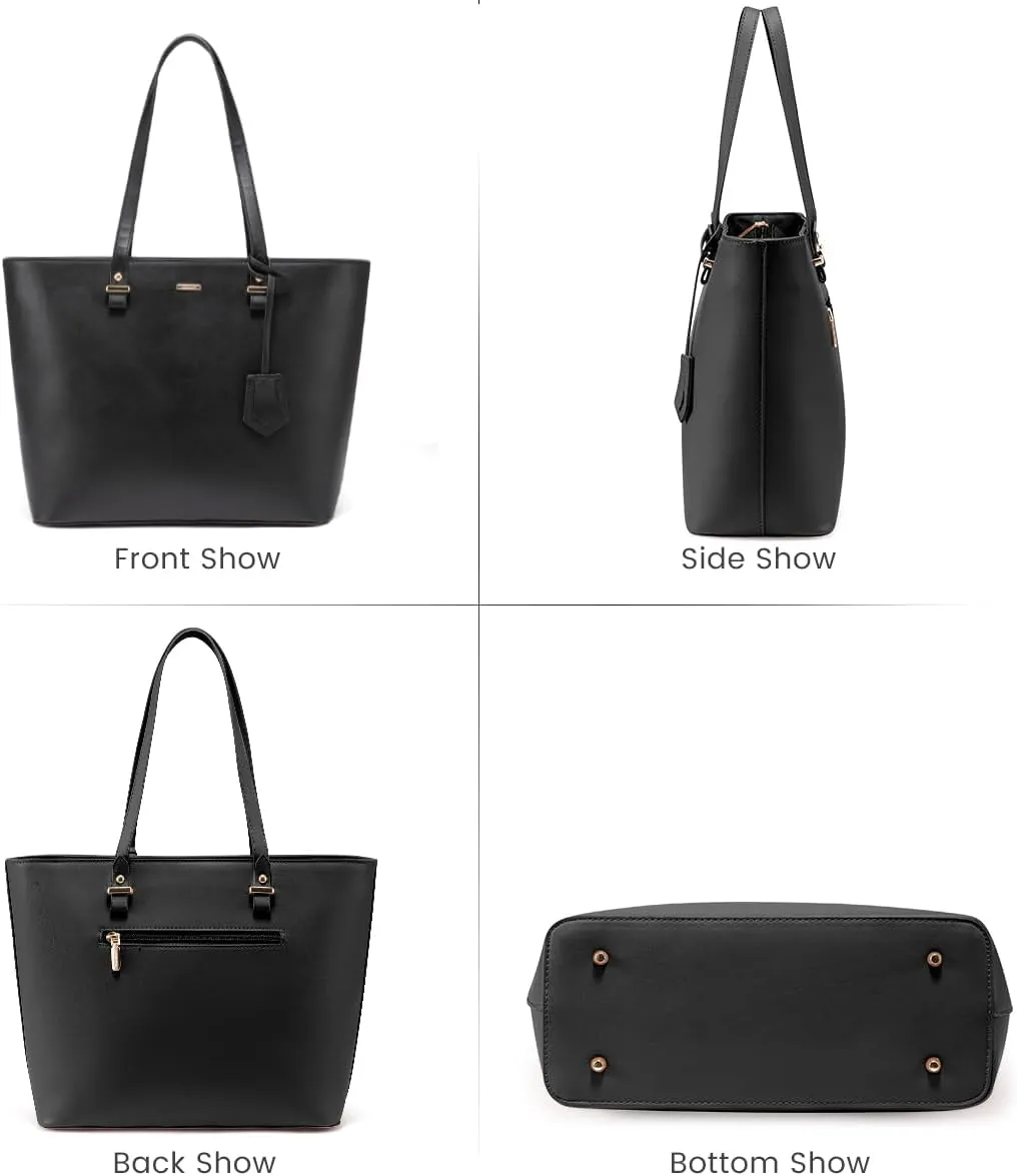 Purses for Women Classic Shoulder Tote Satchel Hobo Bags 3pcs Handbags Gift for Her Brown
