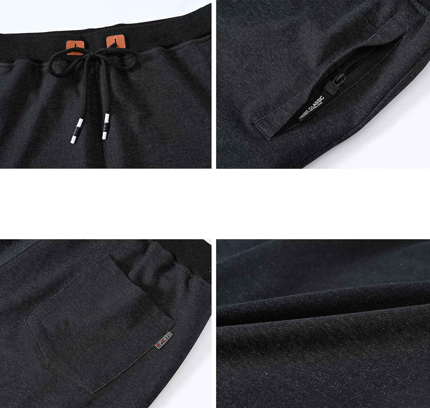 QPNGRP Mens Shorts Casual Drawstring Zipper Pockets Elastic Waist