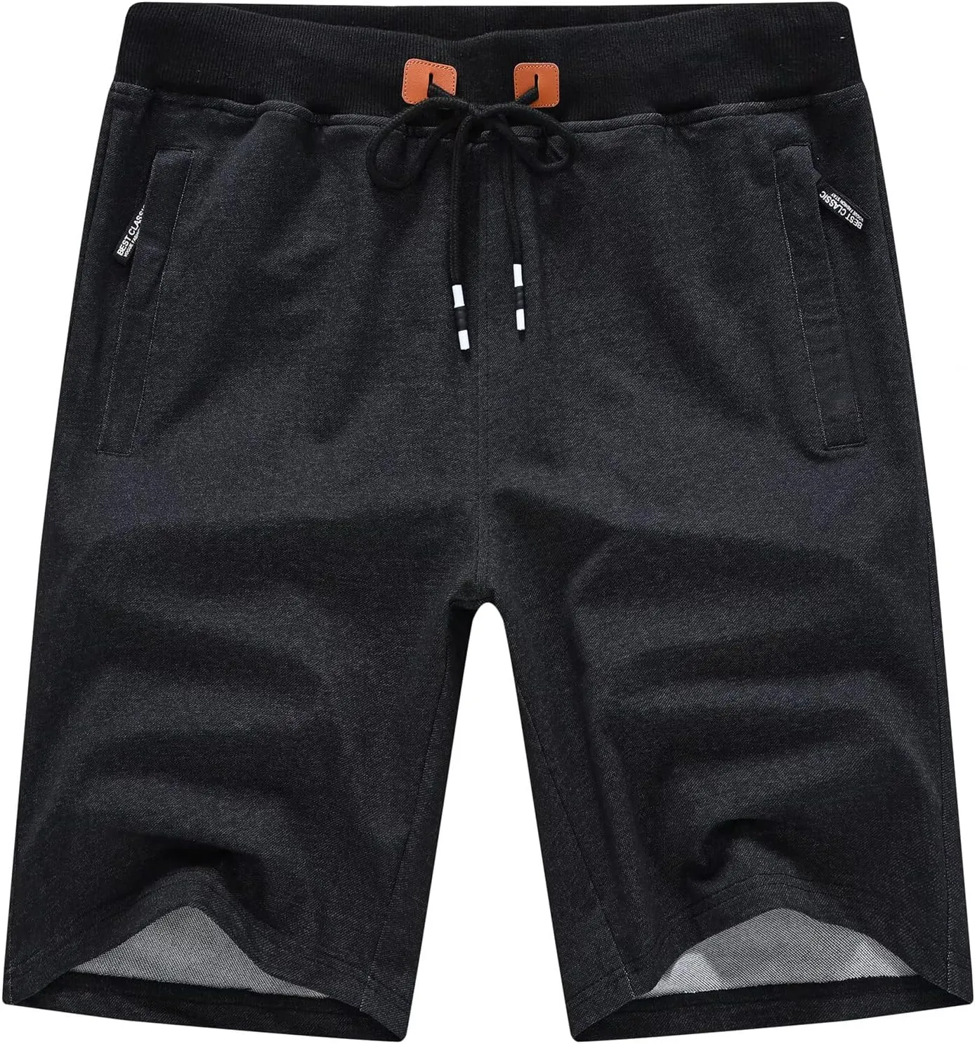 QPNGRP Mens Shorts Casual Drawstring Zipper Pockets Elastic Waist