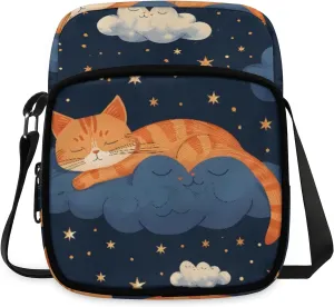 Quiet Cats Crossbody Sling Bags Sling Backpack Shoulder Bag Lightweight Travel Backpack Fanny Packs Purses Handbags for Men Women Travel Cycling Skating