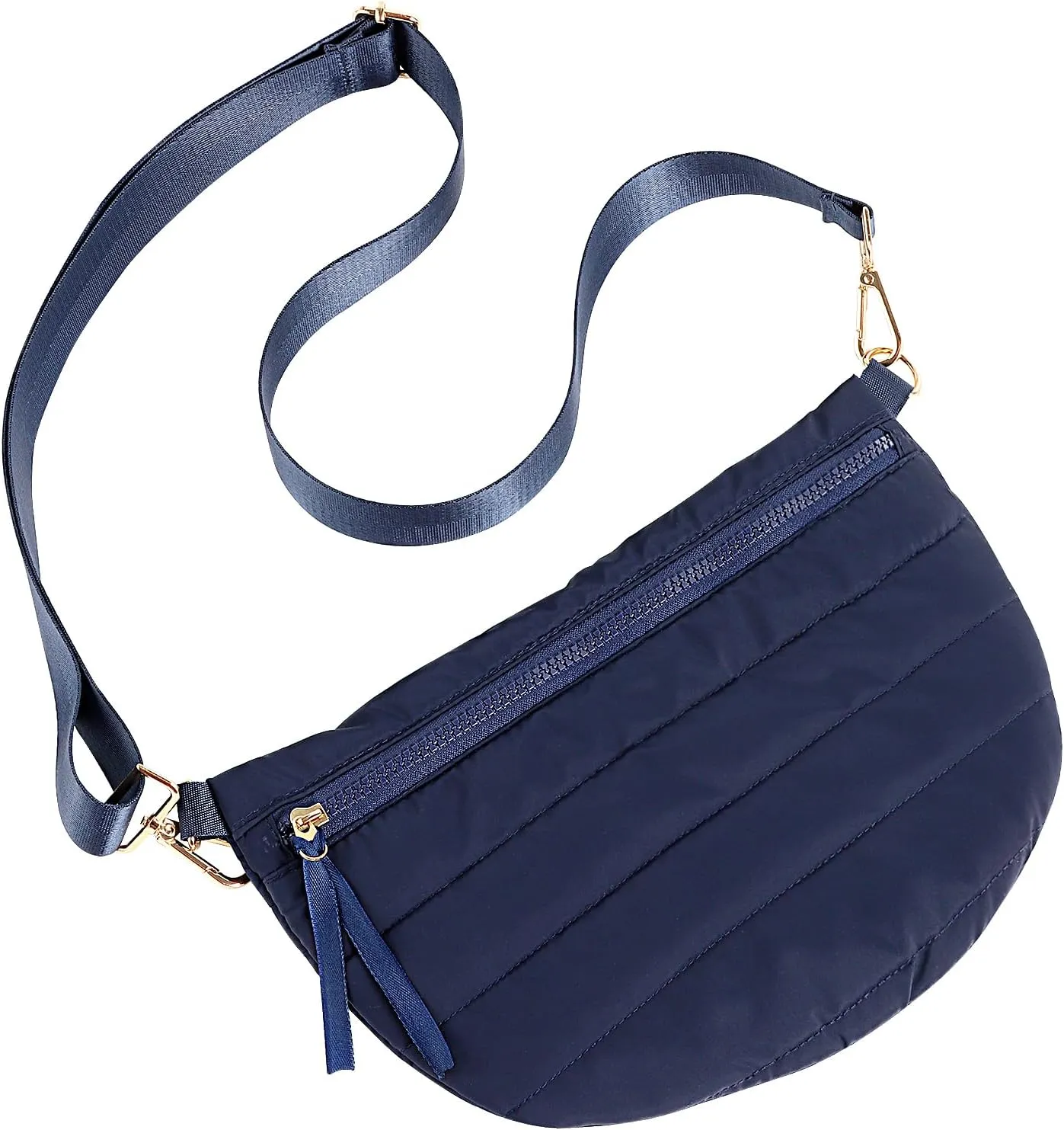 Quilted Crossbody Bags for Women Puffer Fanny Pack Sling Bag Puffy Chest Belt Bum Waist Bag Crossbody Purse Bags Quilted Shoulder Bag for Women Gift