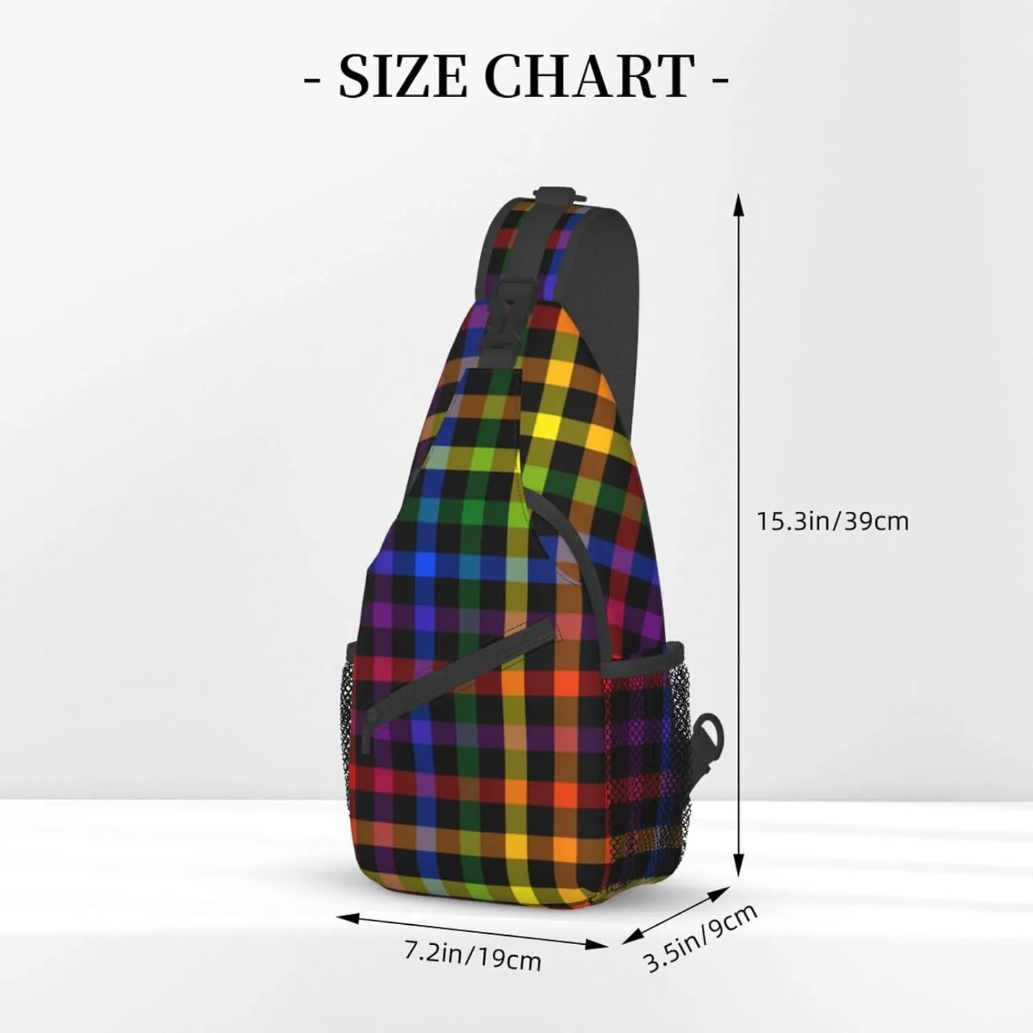 Rainbow LGBT Pride Sling Bag LGBT Crossbody Sling Backpack Multipurpose LGBT Chest Bag for Women Cycling