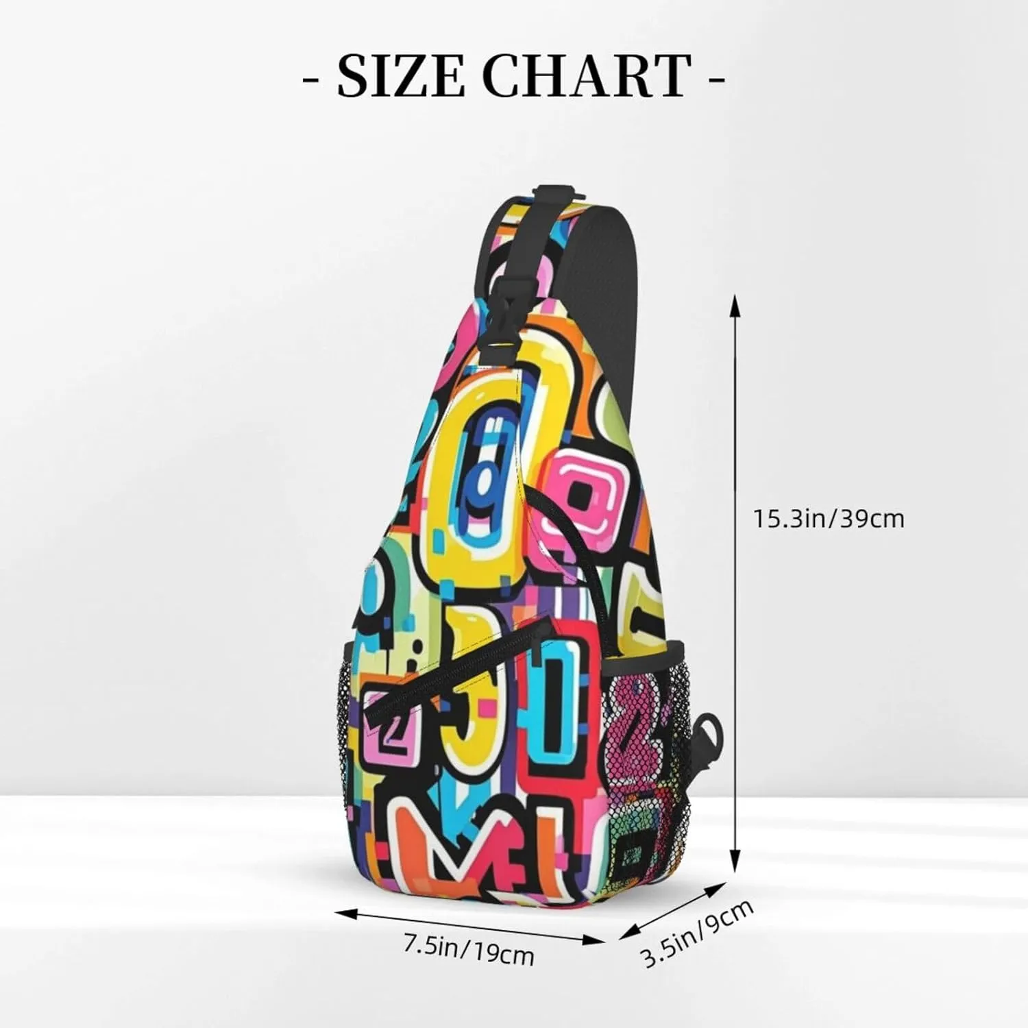Rainbow Stripes Vibrant Crossbody Bags Cross Chest Bag Adjustable Sling Backpack for Women Men