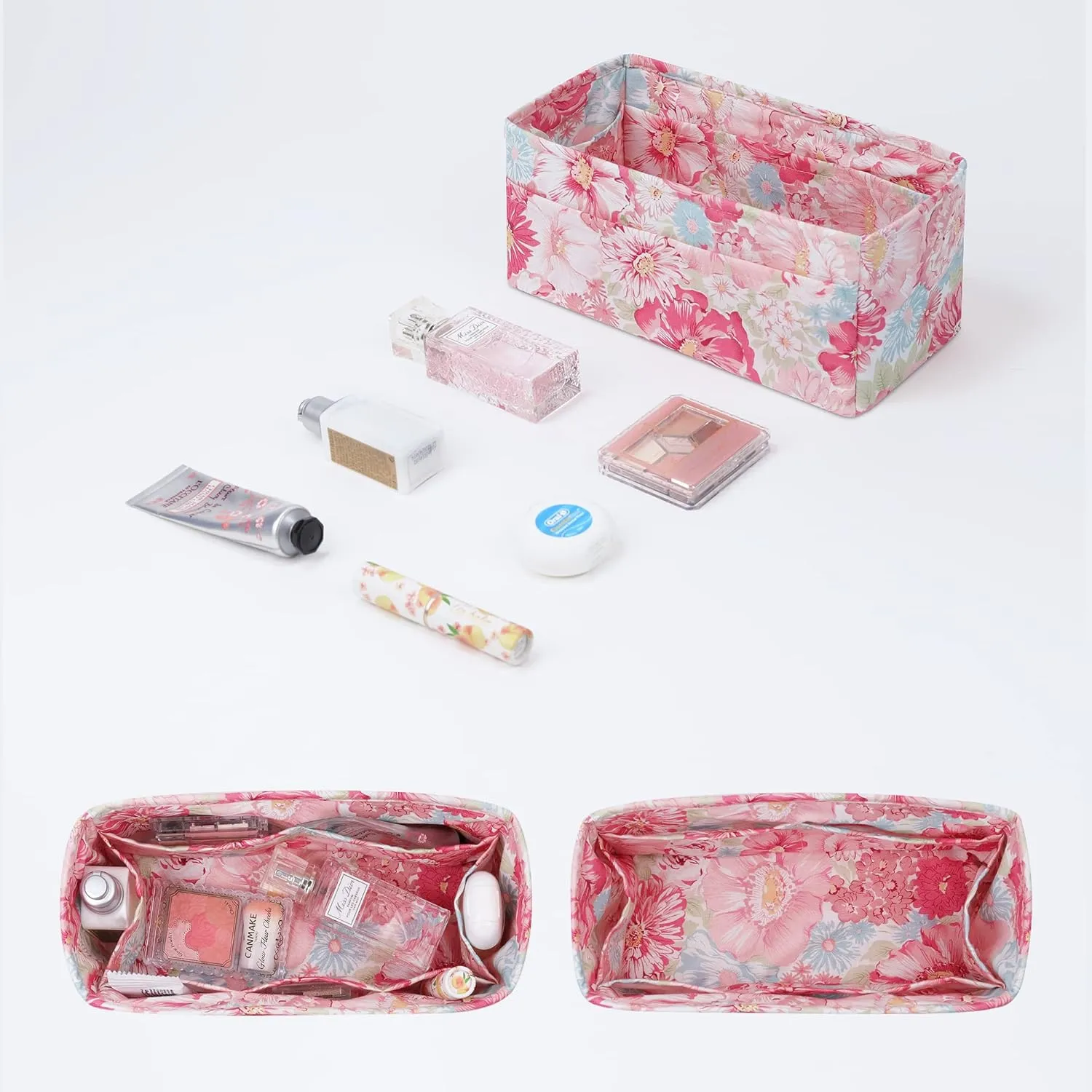 Rayon Purse Organizer Insert, unique pattern Bag organizer, bag in bag for luxury bags, fit Garden Party 26/30/36/49 bags (GP26,Blooming)