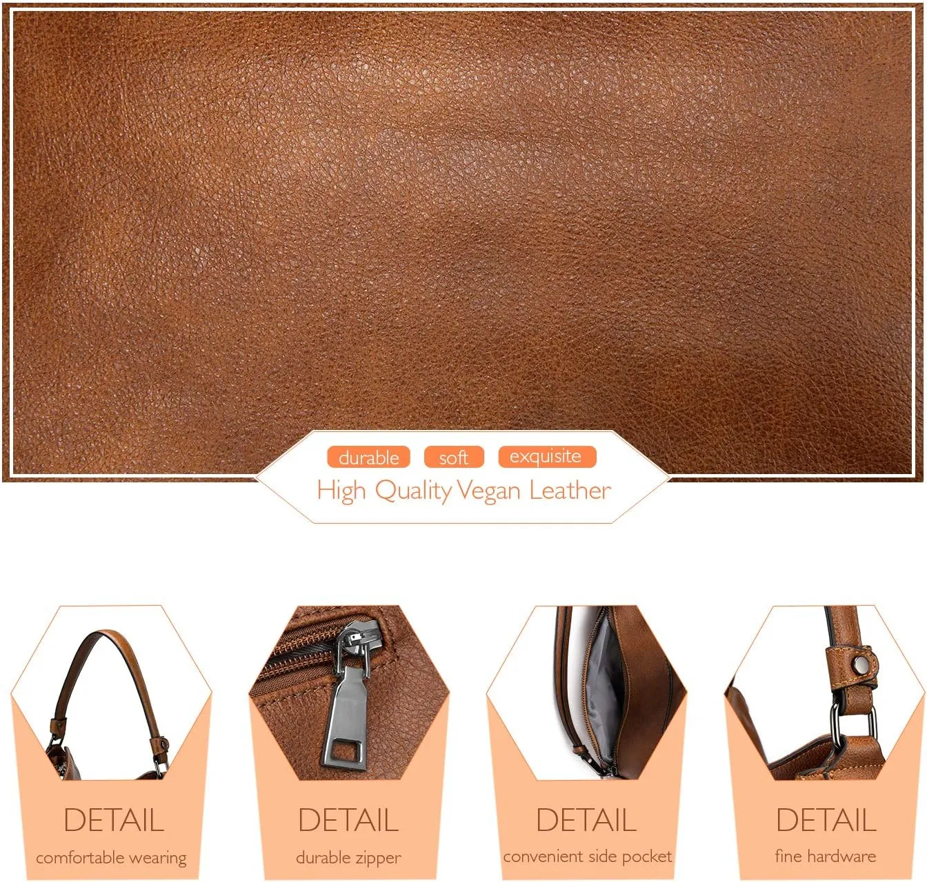 Realer Hobo Crossbody Bags for Women Designer Leather Hobo Handbags Retro Large Size Shoulder Bag Bucket Purse