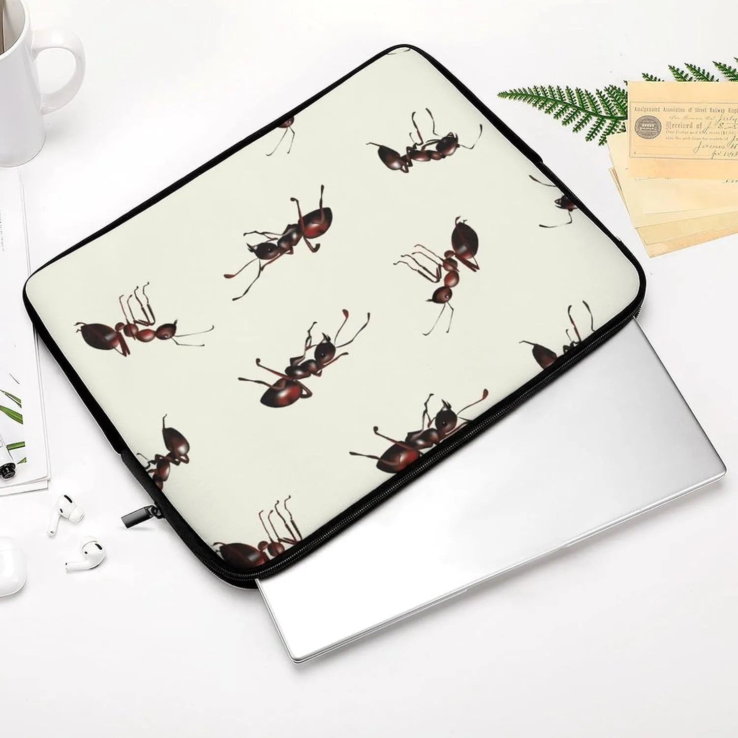 Realistic Ants Personalized Laptop Bag Business Casual Laptop Case Slim Computer Bag Briefcase