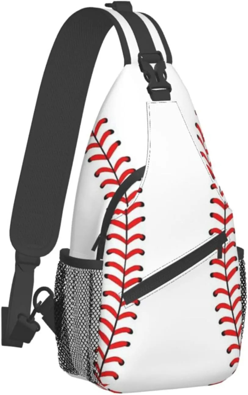 Red Spider Web Crossbody Backpack Chest Bag For Men Women Large Capacity Shoulder Sling Bag Cycling Travel Daypack