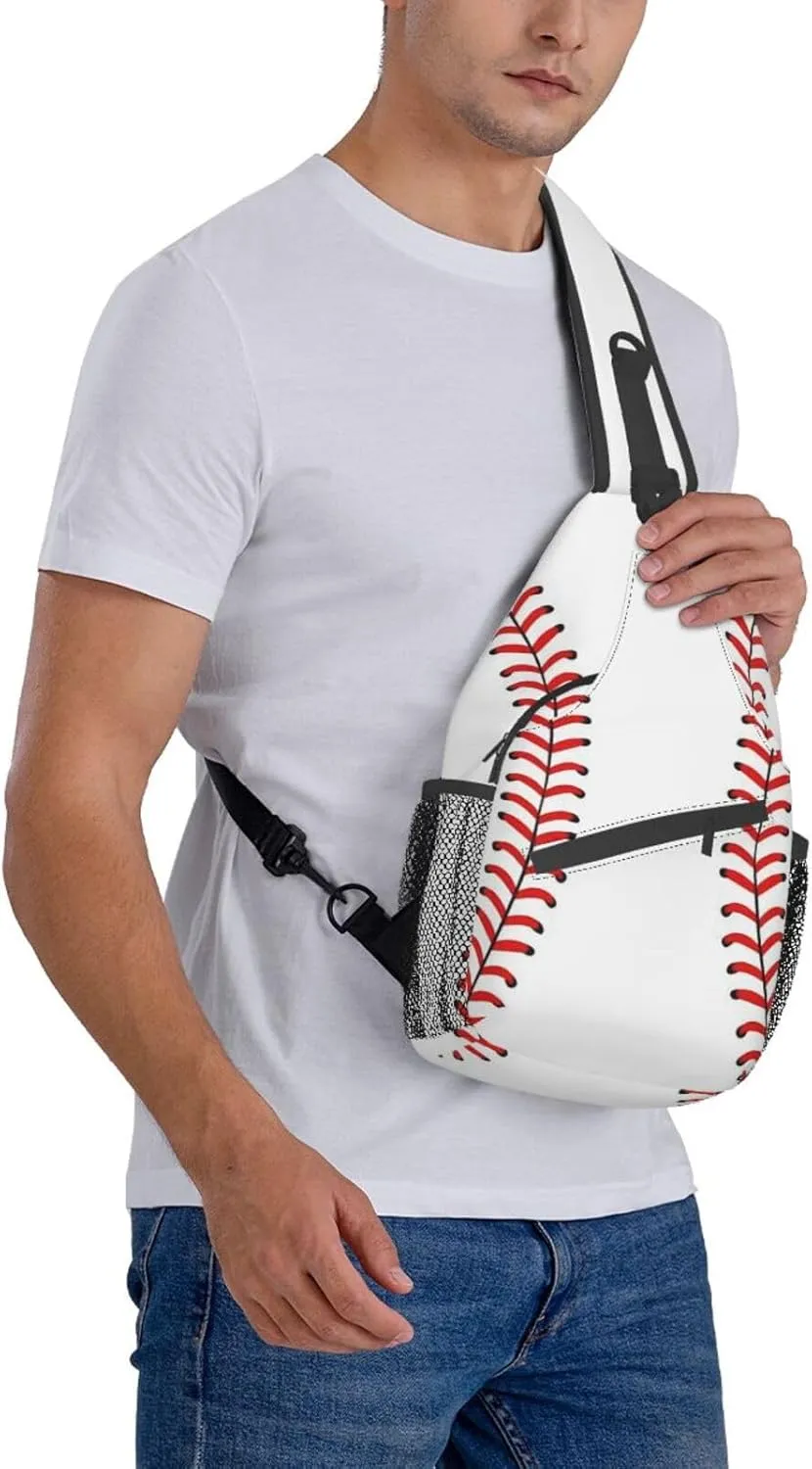 Red Spider Web Crossbody Backpack Chest Bag For Men Women Large Capacity Shoulder Sling Bag Cycling Travel Daypack