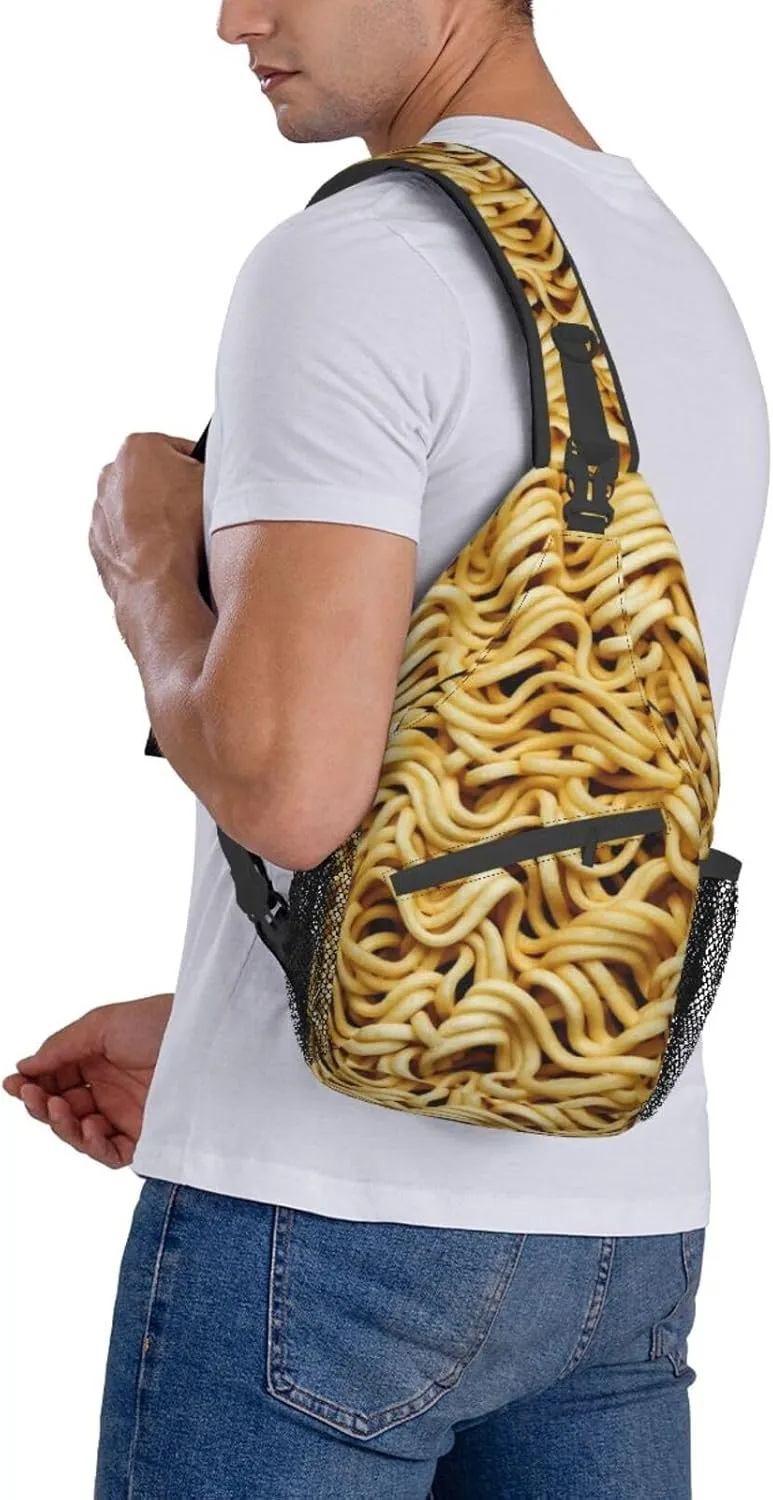 Red Spider Web Crossbody Backpack Chest Bag For Men Women Large Capacity Shoulder Sling Bag Cycling Travel Daypack