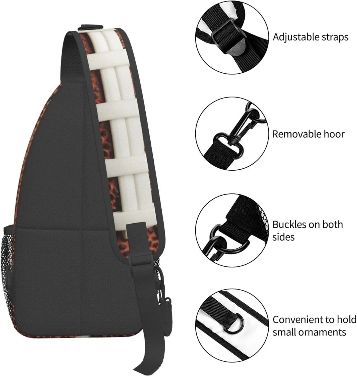 Red Spider Web Crossbody Backpack Chest Bag For Men Women Large Capacity Shoulder Sling Bag Cycling Travel Daypack
