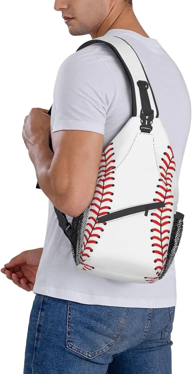 Red Spider Web Crossbody Backpack Chest Bag For Men Women Large Capacity Shoulder Sling Bag Cycling Travel Daypack
