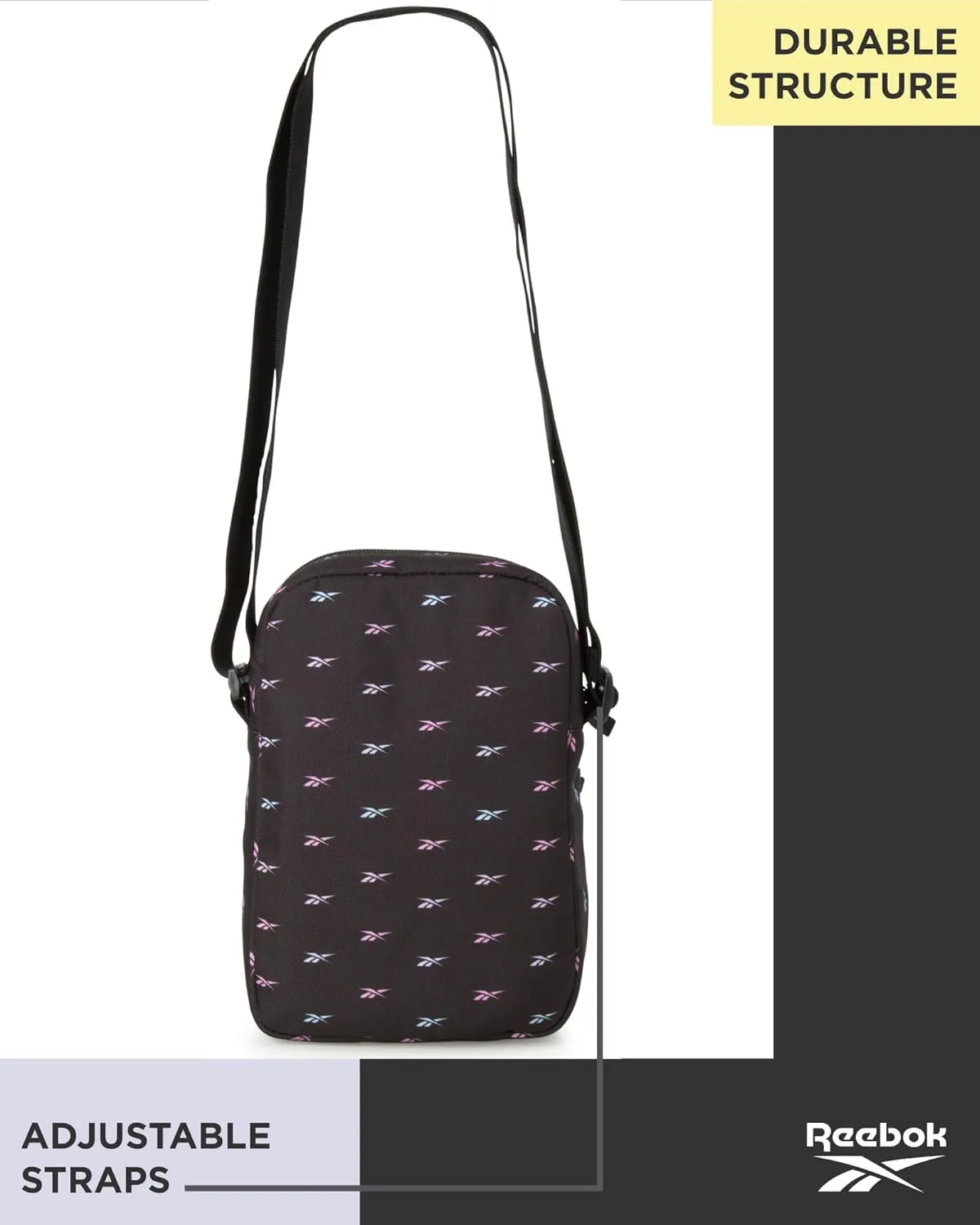 Reebok Women's Crossbody Bag - Mini Purse Shoulder Handbag with Adjustable Strap - Small Casual Sling Bag for Women