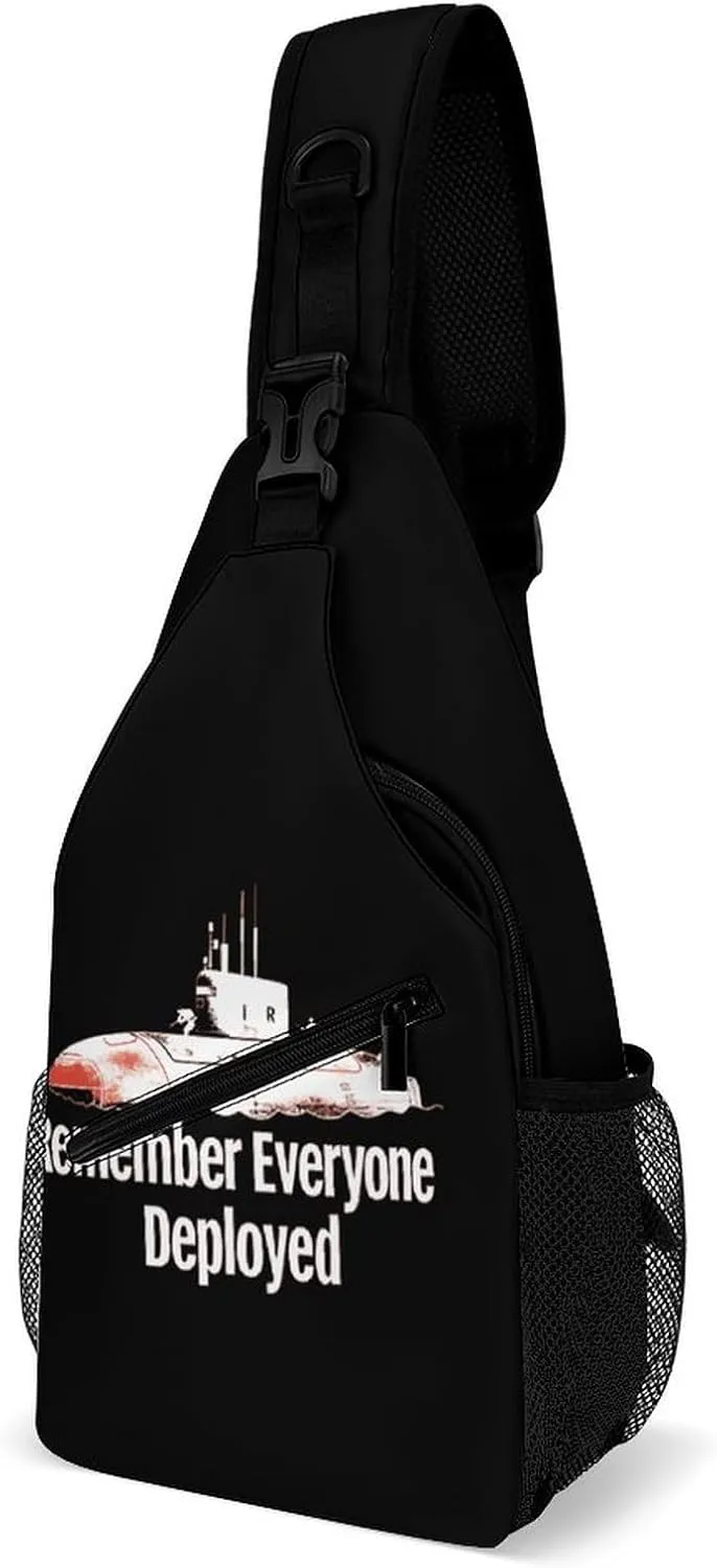 Remember Everyone Deployed Fashion Sling Bag Backpack Crossbody Shoulder Chest Bags Hiking Daypack