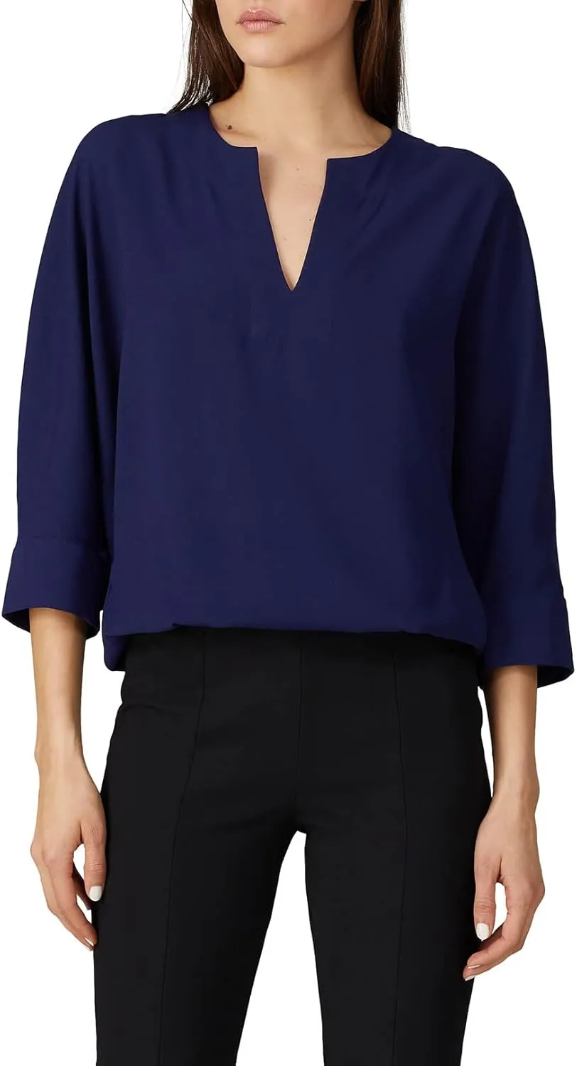 Rent The Runway Pre-Loved Navy Elastic Waist Blouse