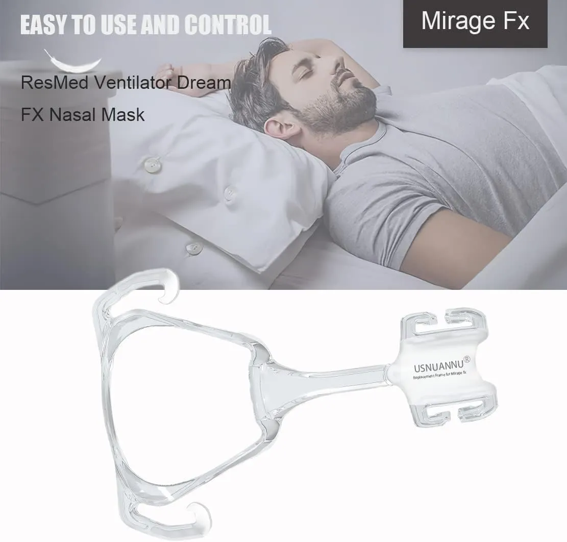 Resmed Mirage Fx Replacement Frame for Mirage fx Nasal mask, Resmed Mirage Fx Headgear Nasal Guard Reuse Breathing Machine Accessory Replacement Fit for Mirage FX Nasal Guard,Standard/Widened