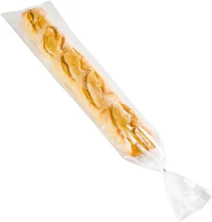 Restaurantware Bag Tek 28 Inch x 6 Inch Bread Bags 250 With Wicket Dispenser Bread Loaf Bags - Micro Perforated Freezer Safe Clear Plastic Baguette Bags Disposable