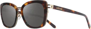 Revo Sunglasses Eva: Polarized Lens with Cat Eye Frame with Stainless Steel Detailing