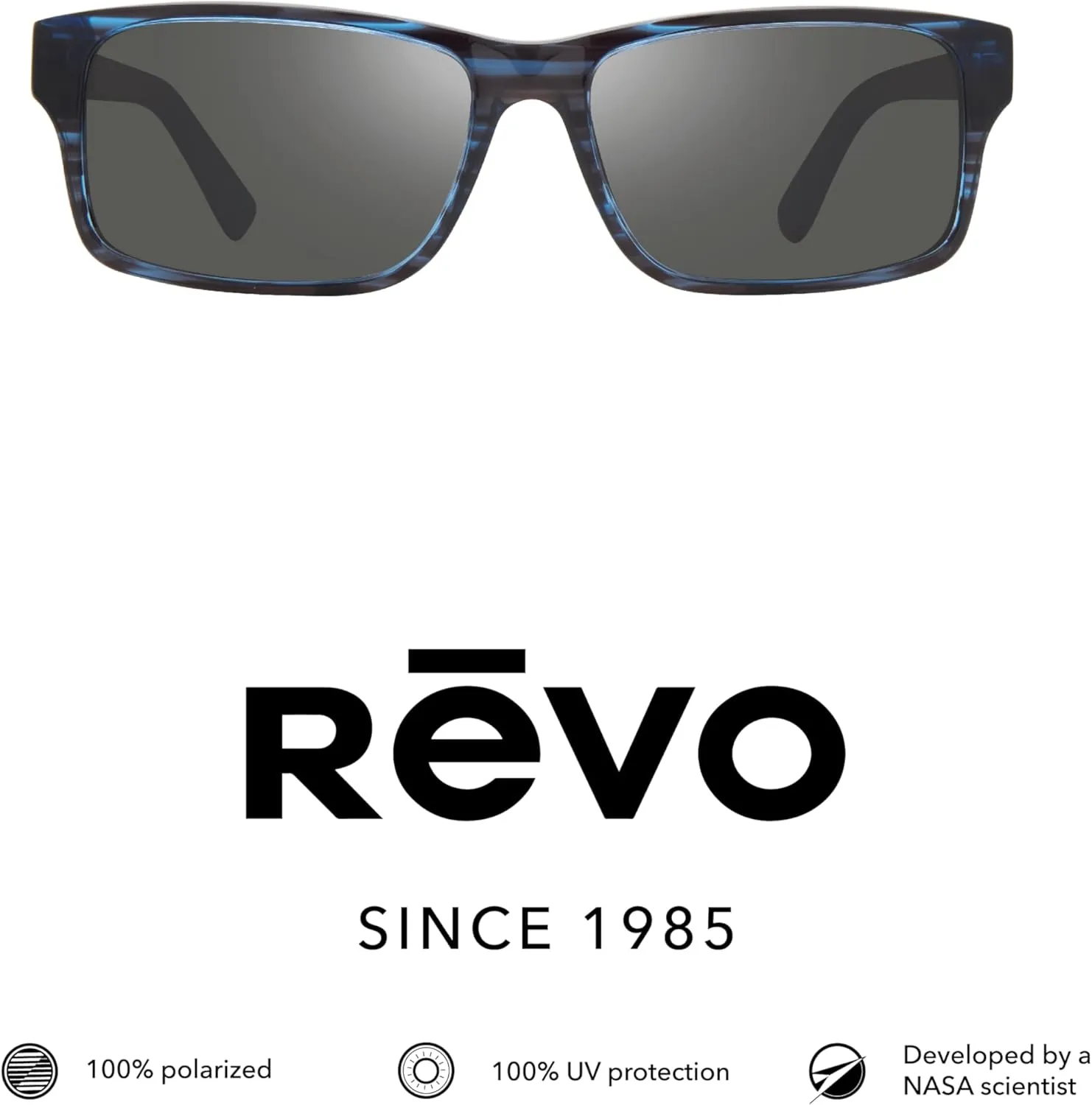 Revo Sunglasses Finley: Polarized Lens with Eco-Friendly Rectangle Frame