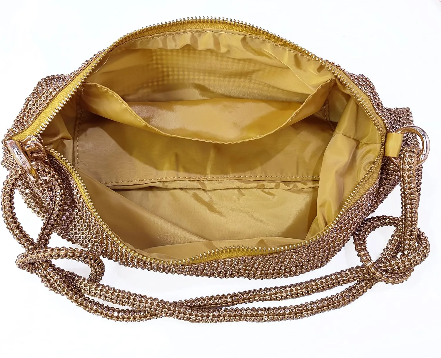 Rhinestone Hobo Bag for Women Rhinestone Purses Sparkly Evening Handbag Shiny Diamond Purse for Wedding Parties 2024