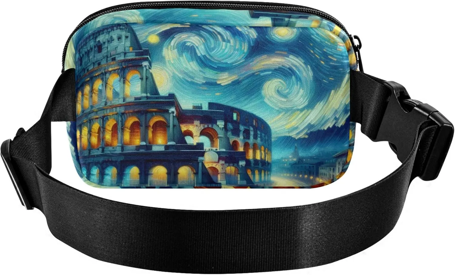 Roman Colosseum Starry Night Women Fanny Packs Designer Everywhere Belt Bag Waterproof Waist Bag for Women
