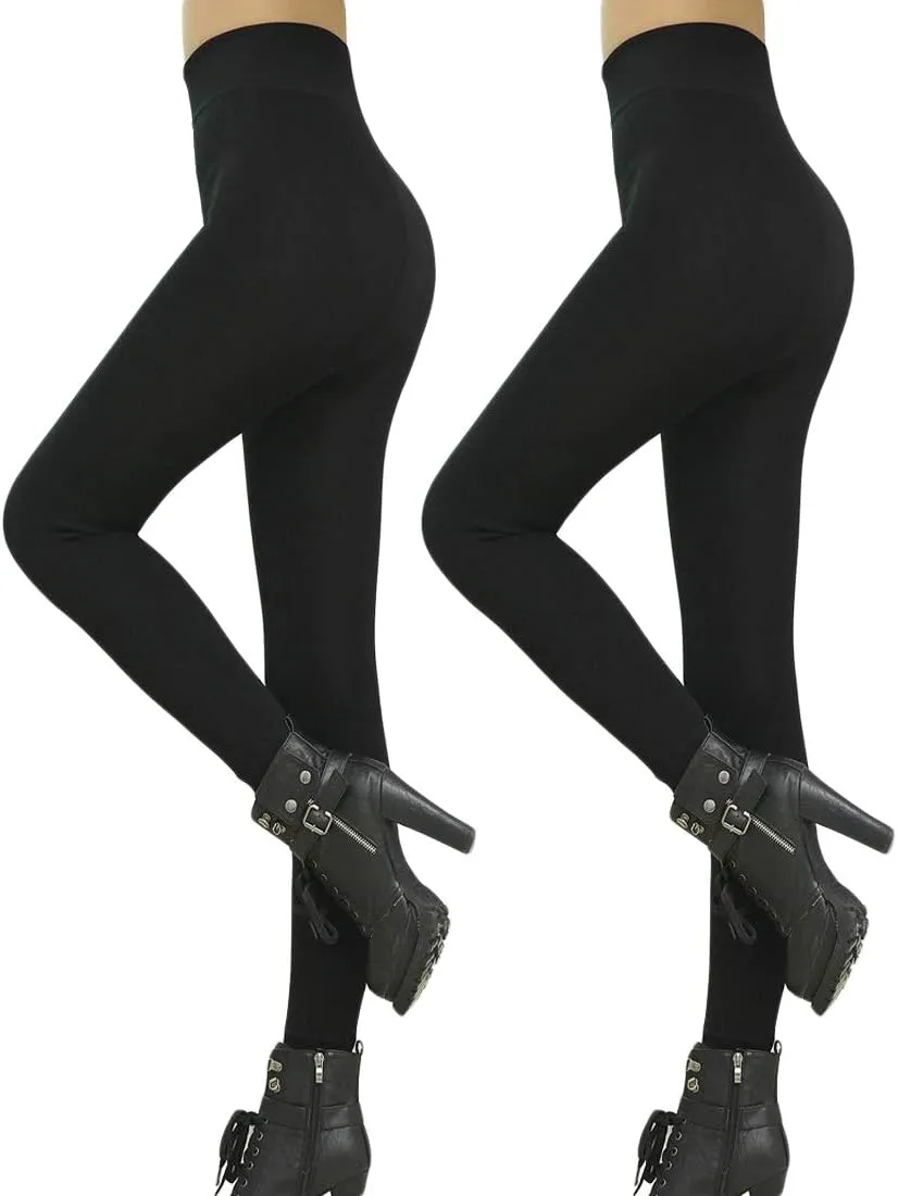 Romastory Winter Warm Leggings Women Elastic Thick Thermal Legging Pants Fleece Lined Tights