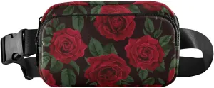 Rose Fanny Pack women Belt Bag Fashion Everywhere Waist Bags with Adjustable Strap for Workout Running Traveling Hiking