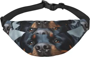 Rottweiler dogs tongue head Fanny Pack for Men Women Belt Bag Fashion Waist Bag Everywhere Crossbody Bag Wallet Hip Bum Bag with Adjustable Strap Waterproof Chest Bag for Travel Hiking Sports