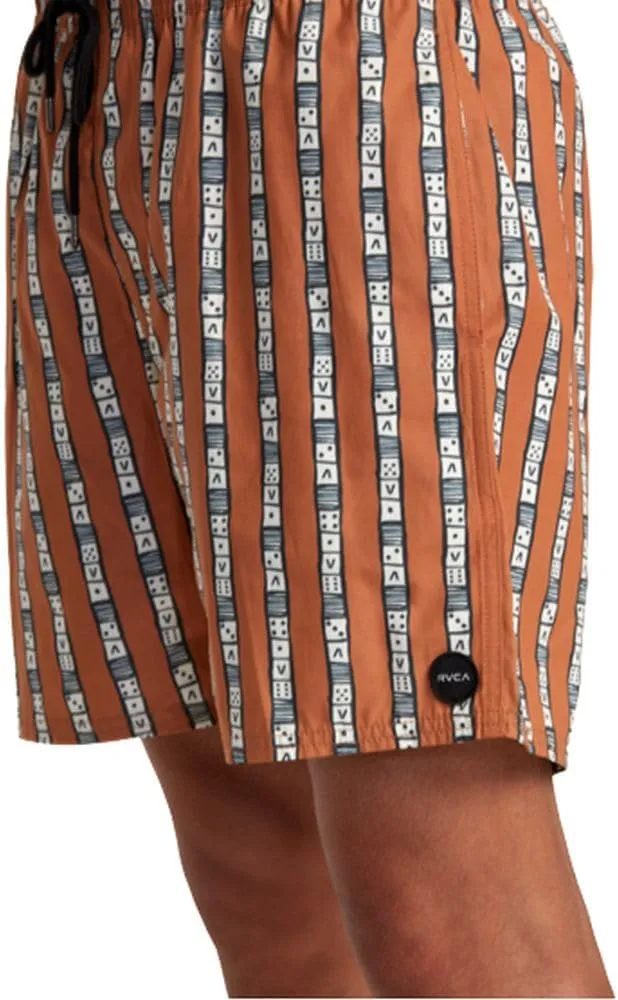 RVCA Mens Elastic Waist Swim Trunk
