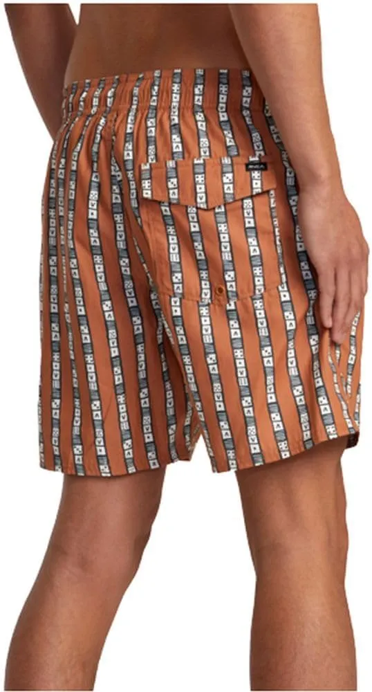 RVCA Mens Elastic Waist Swim Trunk