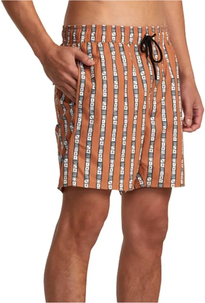 RVCA Mens Elastic Waist Swim Trunk