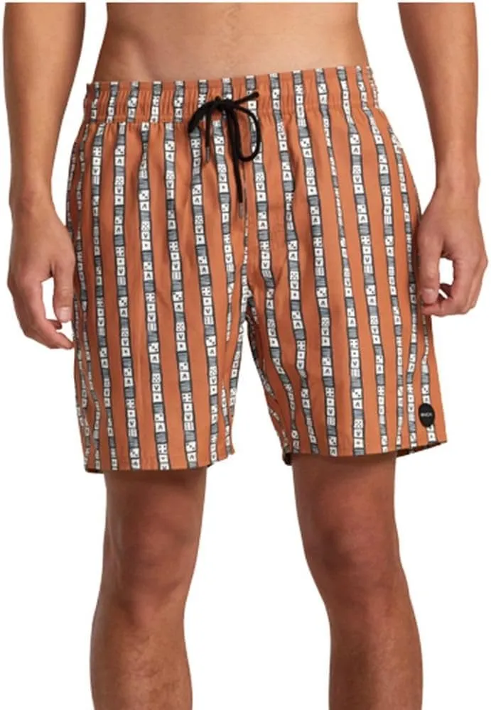 RVCA Mens Elastic Waist Swim Trunk