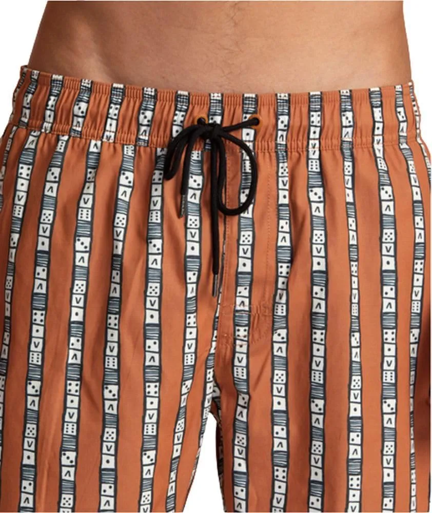 RVCA Mens Elastic Waist Swim Trunk