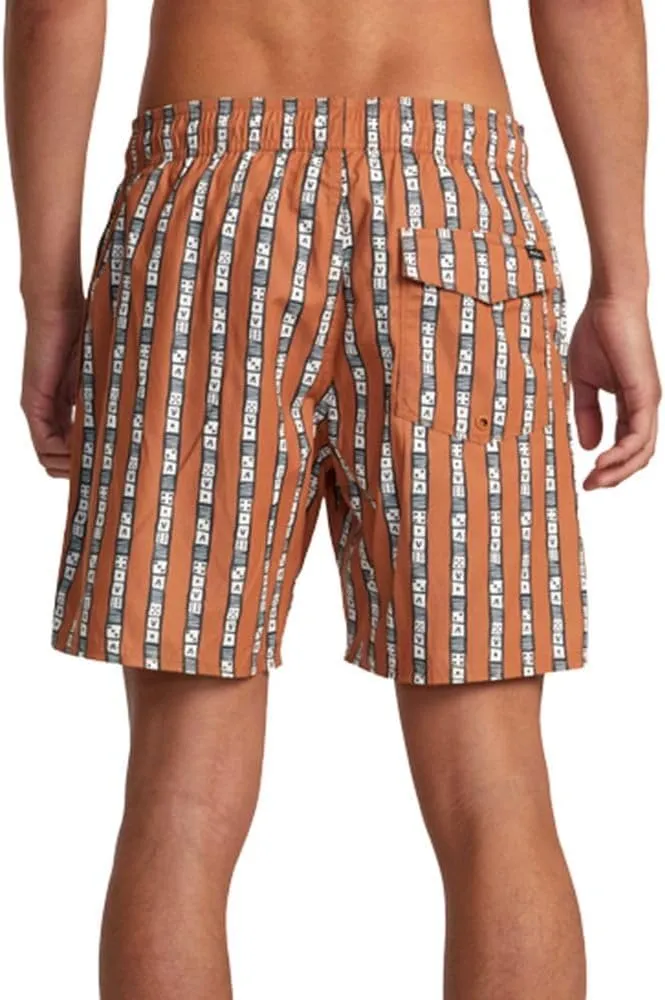 RVCA Mens Elastic Waist Swim Trunk