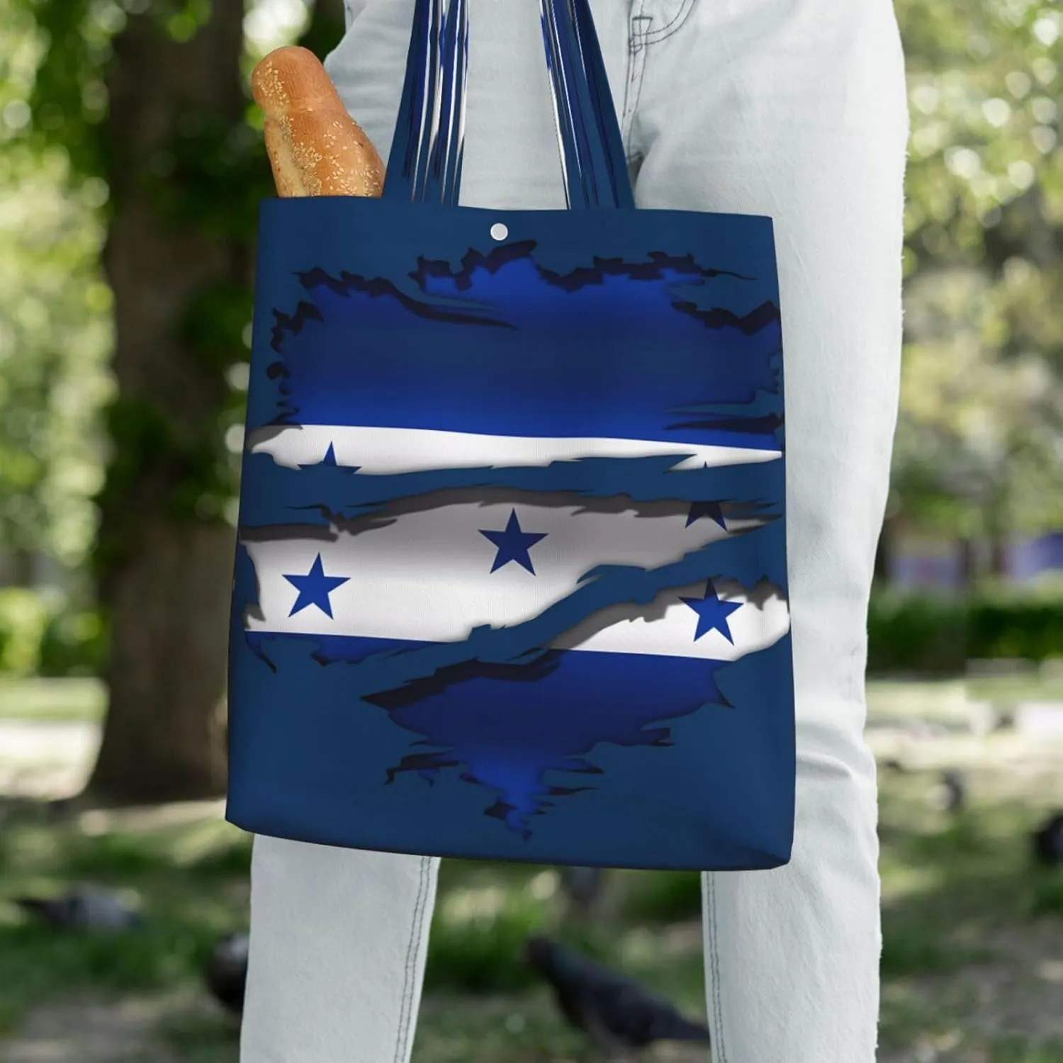 Saint Kitts and Nevis Roots Flag Fingers Print Canvas Totes Bag Shoulder Bags Shopping Crossbody 13.8 X 15.4 inch