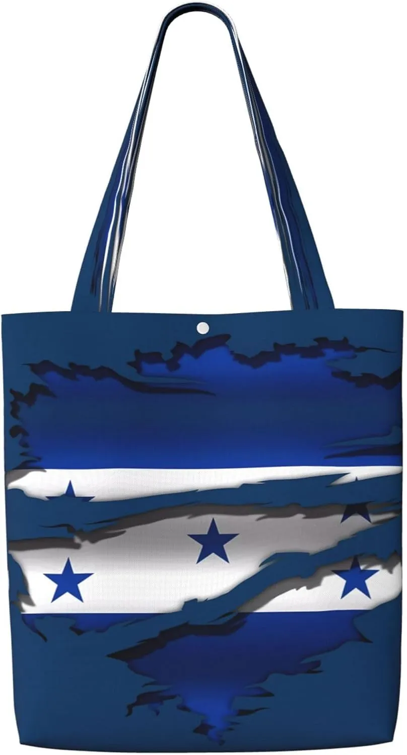 Saint Kitts and Nevis Roots Flag Fingers Print Canvas Totes Bag Shoulder Bags Shopping Crossbody 13.8 X 15.4 inch