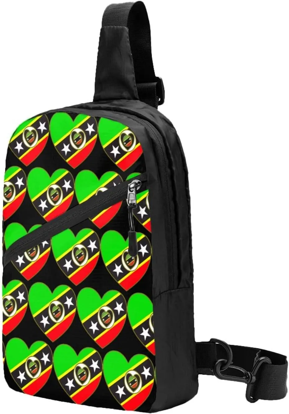 Saint Kitts Nevis Flag Crossbody Bag Portable Sling Bags Foldable Chest Daypack Reusable Sports Shoulder Backpack Diagonally Casual Rucksack Travel Bag