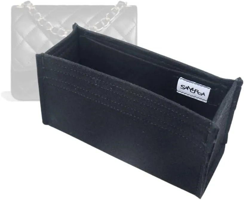 SAMORGA (3-73/ CHA-Classic-Mini-SQ-U Bag Organizer for CHA Classic Mini Square 17cm Flap Handbag Bag Organizer Insert Innerbag