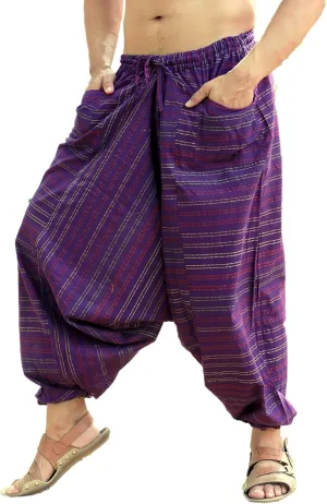SARJANA HANDICRAFTS Men's Cotton Harem Genie Dance Yoga Alibaba Hippie Pants