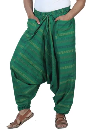 SARJANA HANDICRAFTS Men's Cotton Harem Genie Dance Yoga Alibaba Hippie Pants