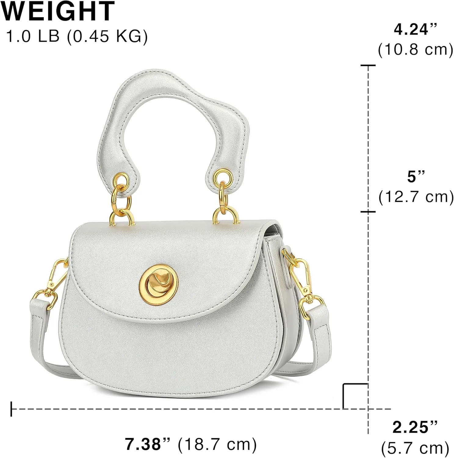 Scarleton Crossbody Bags for Women, Purses for Women, Lightweight Shoulder Bag Purse, Crossbody Bag with 2 Straps, H2087