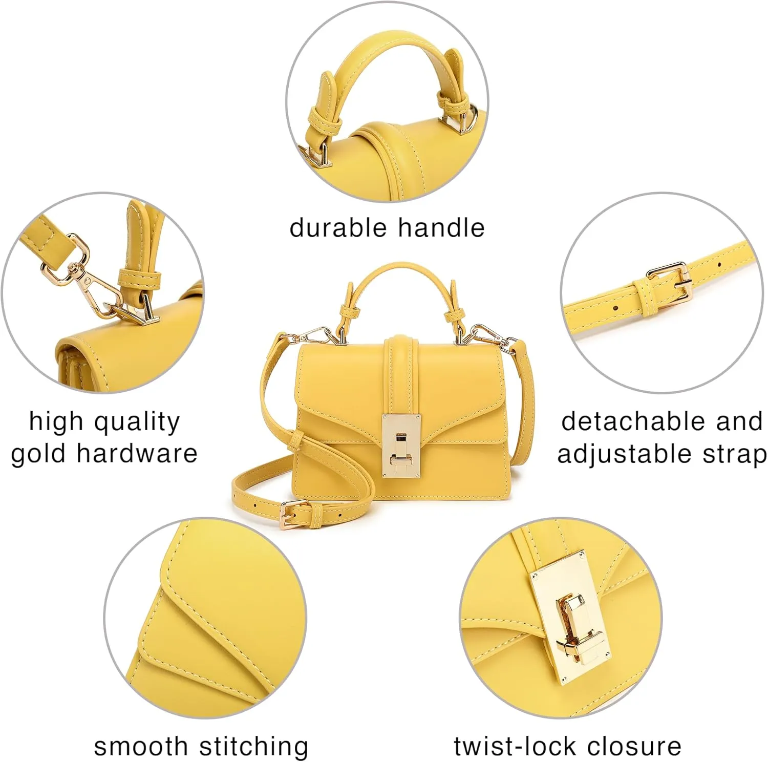Scarleton Mini Top Handle Satchel, Crossbody Shoulder Bag, H2077