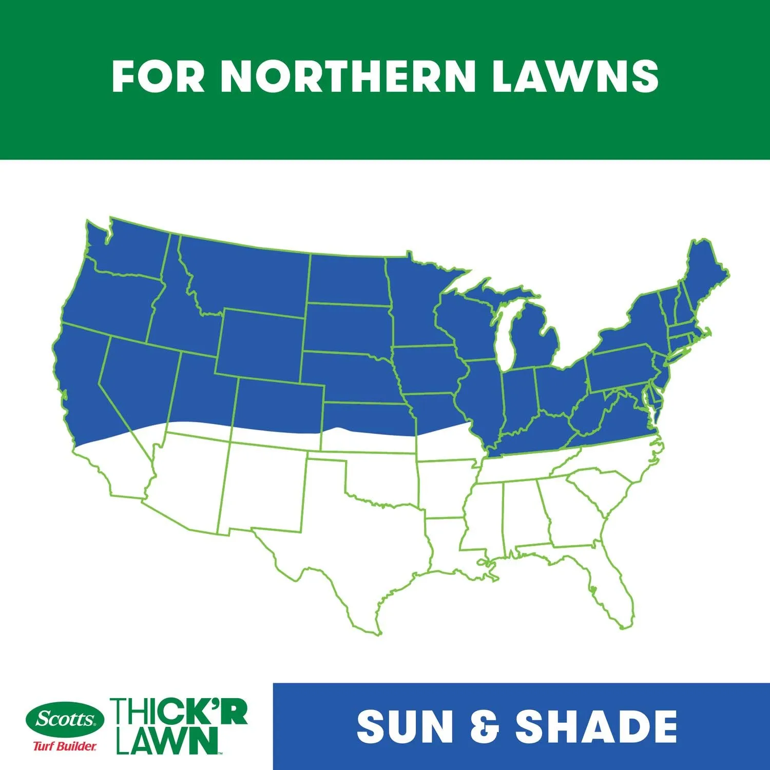 Scotts Turf Builder Thick'R Lawn Sun & Shade: Seed, Fertilizer, Soil Improver, 12 lb. 2-pack