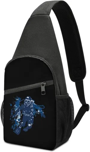 Scuba Diving Under Water Diver Sling Bag Travel Daypack Crossbody Shoulder Backpack for Hiking Cycling